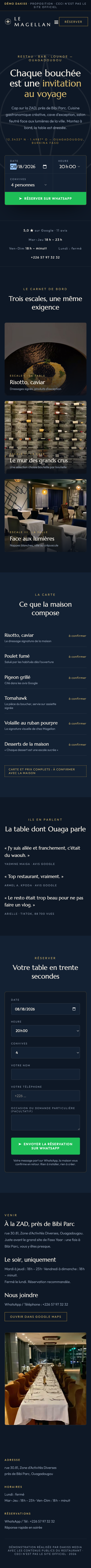 La démo sur téléphone